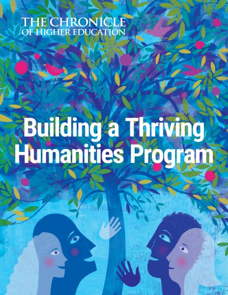 Building a Thriving Humanities Program - Cover illustration of four artistically drawn people surrounding a growing tree