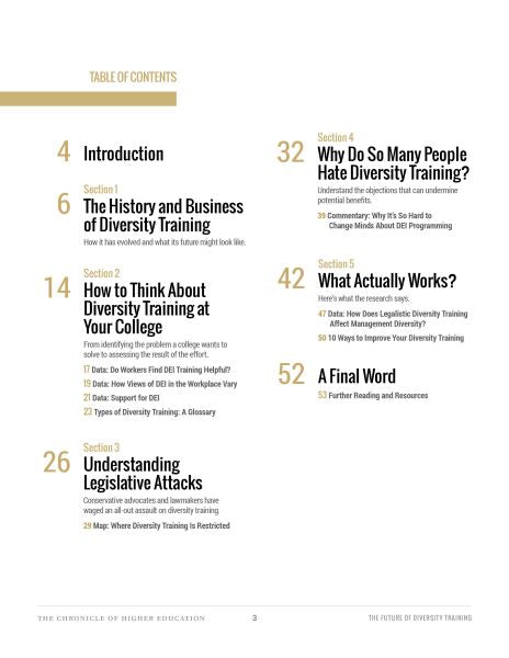 The Future of Diversity Training - Table of Contents