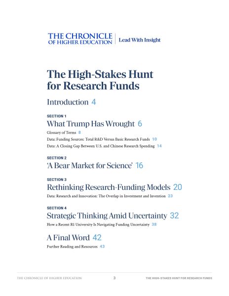 The High-Stakes Hunt for Research Funds - Table of Contents