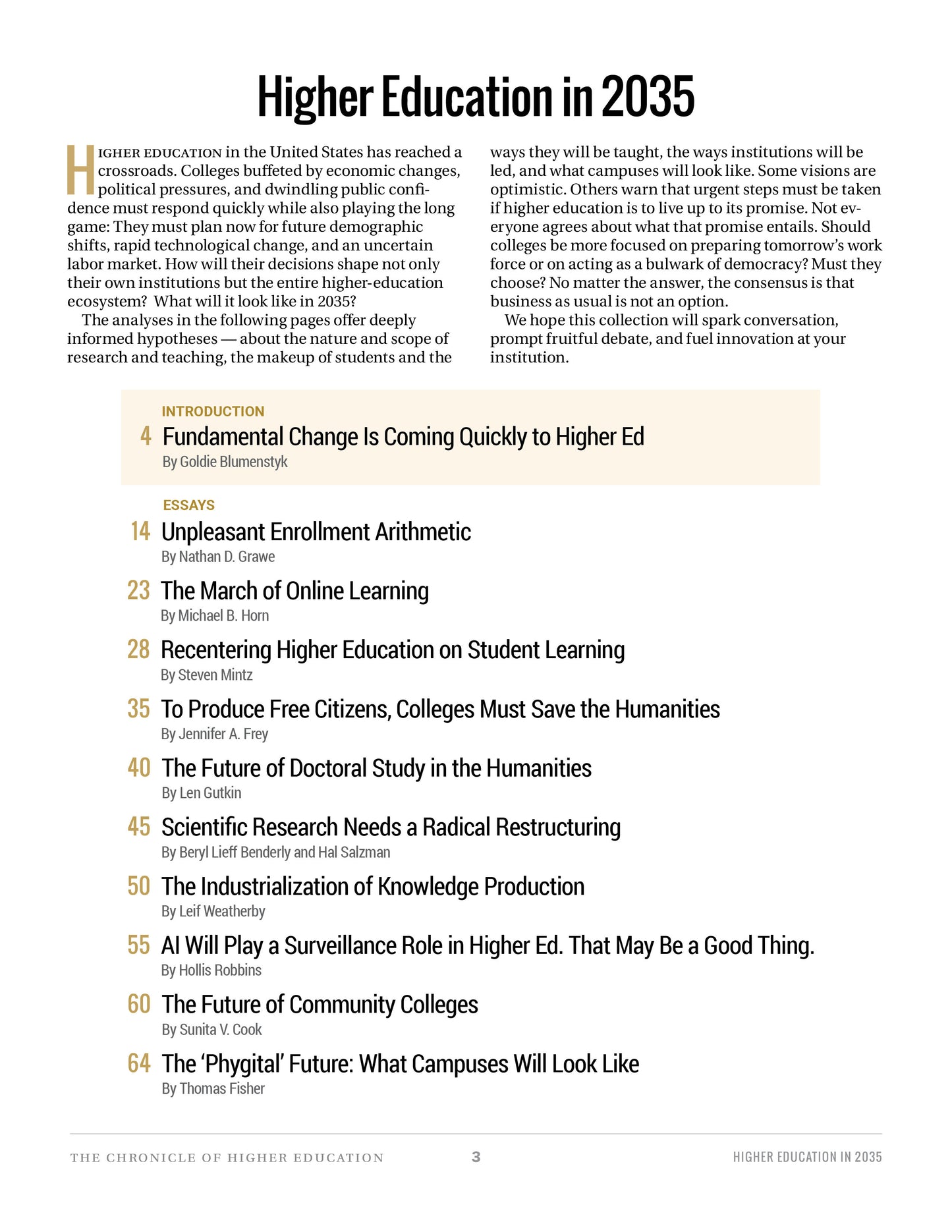 Higher Education in 2035