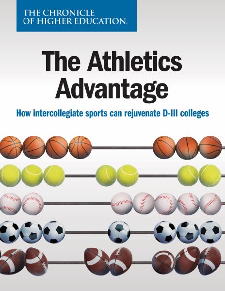 Chronicle Report Cover - The Athletics Advantage - Image of an abacus with different sports equipment as the balls
