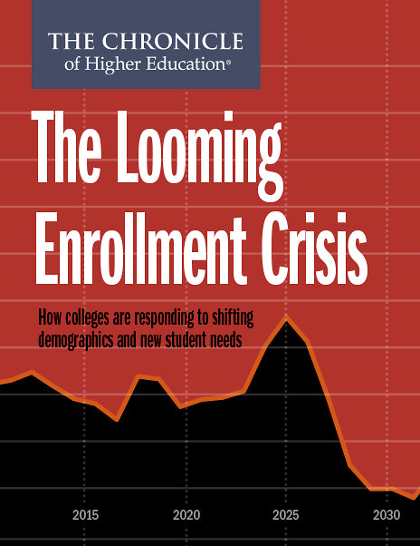 The Looming Enrollment Crisis - Cover image of a graph.