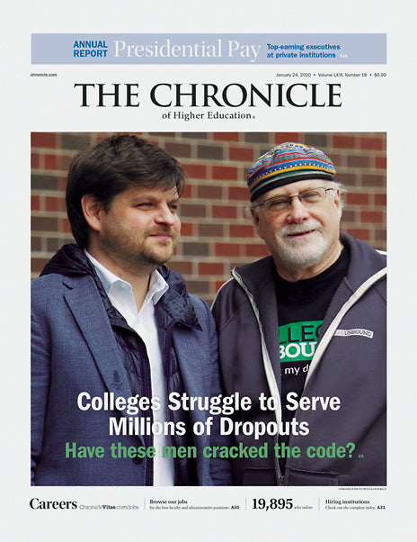 Cover Image of Chronicle Issue, January 24, 2020, College Struggle to Serve Millions of Dropouts
