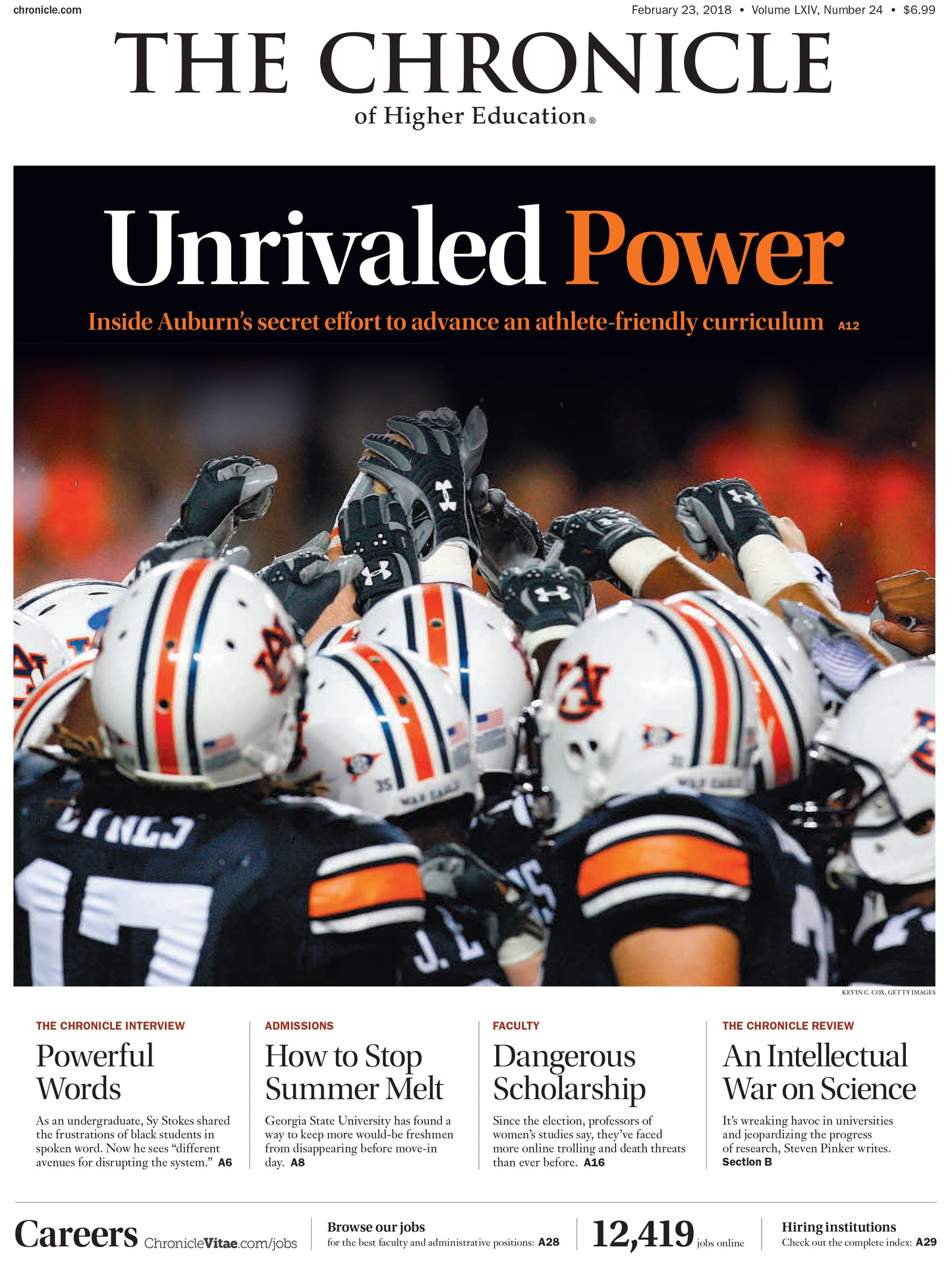 Cover Image of Chronicle Issue, February 23, 2018, Unrivaled Power