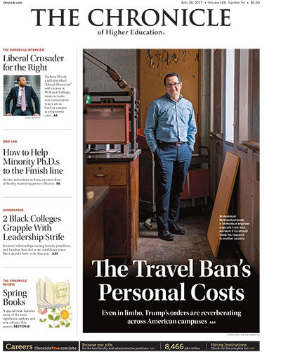 Cover Image of Chronicle Issue, April 28, 2017, The Travel Ban's Personal Costs