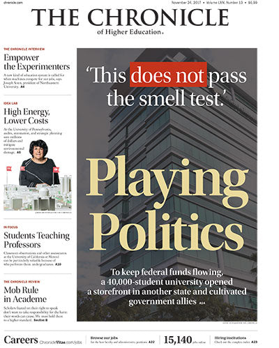 Cover Image of Chronicle Issue, November 24, 2017, Playing Politics