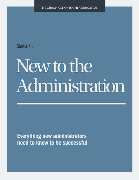 New to the Administration- Everything new administrators need to know to be successful. Cover image of the title in front of a blue background.