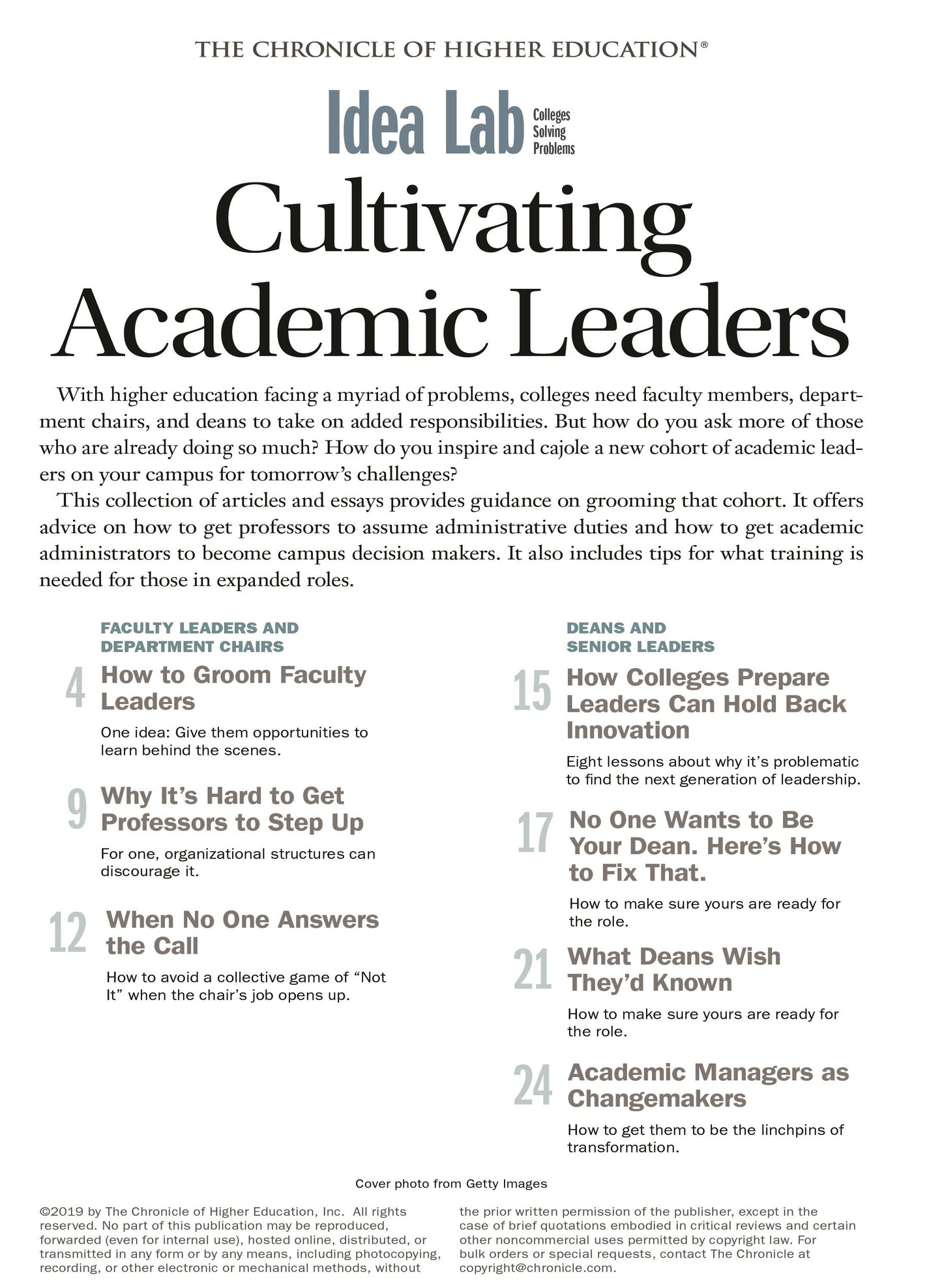 Idea Lab: Cultivating Academic Leaders