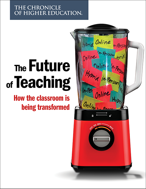 The Future of Teaching: How the classroom is being transformed- Blender of sticky notes with different transformations.
