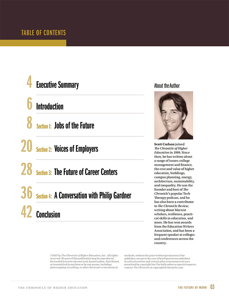 The Future of Work Table of Contents