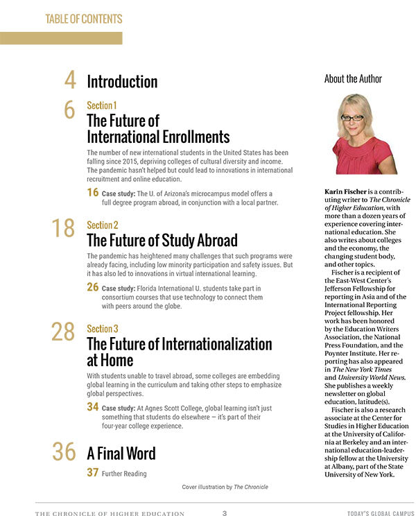 Table of Contents with an introduction, three section headers, a conclusion and an author background.