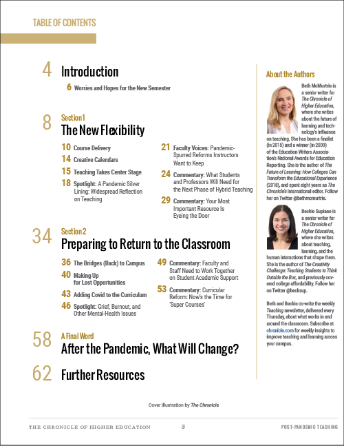 Table of Contents with introduction, two section headers with many sub-headers, a conclusion, further resources and author backgrounds.