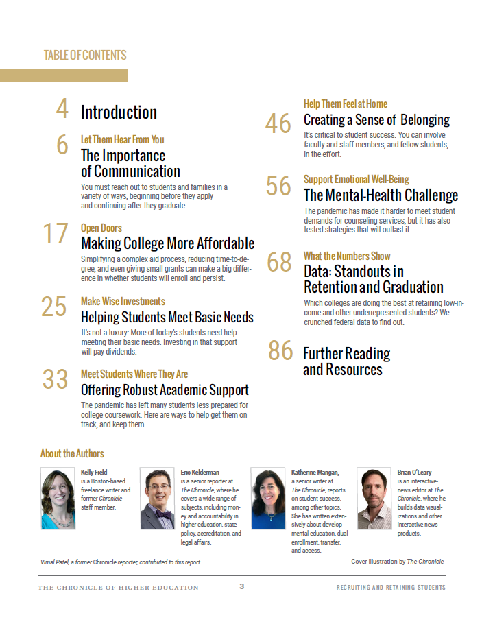 Table of Contents shows an introduction, eight section headers and author backgrounds.