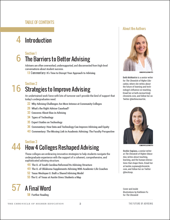 The Future of Advising - Table of Contents