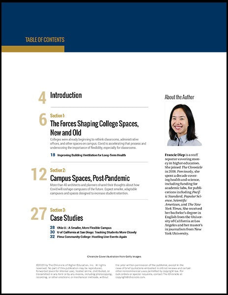 Table of Contents shows an introduction, three section headers and an author background.