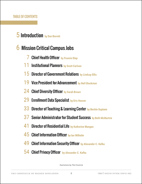 Table of Contents shows an introduction with one section header and twelve job sub-headers.