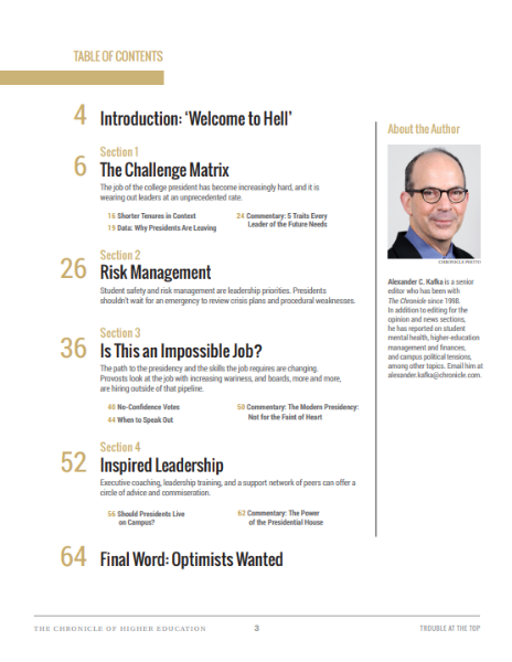 Trouble on Top - Table of Contents