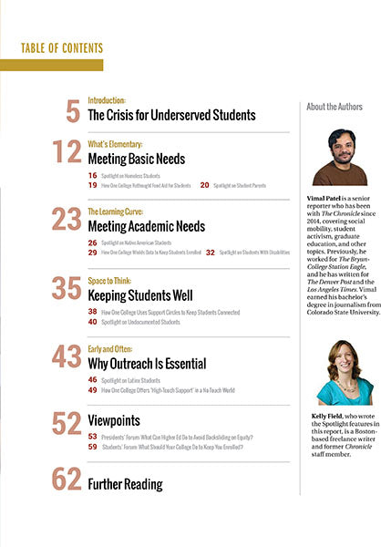 Table of Contents shows an introduction, five section headers, further reading header and author backgrounds.