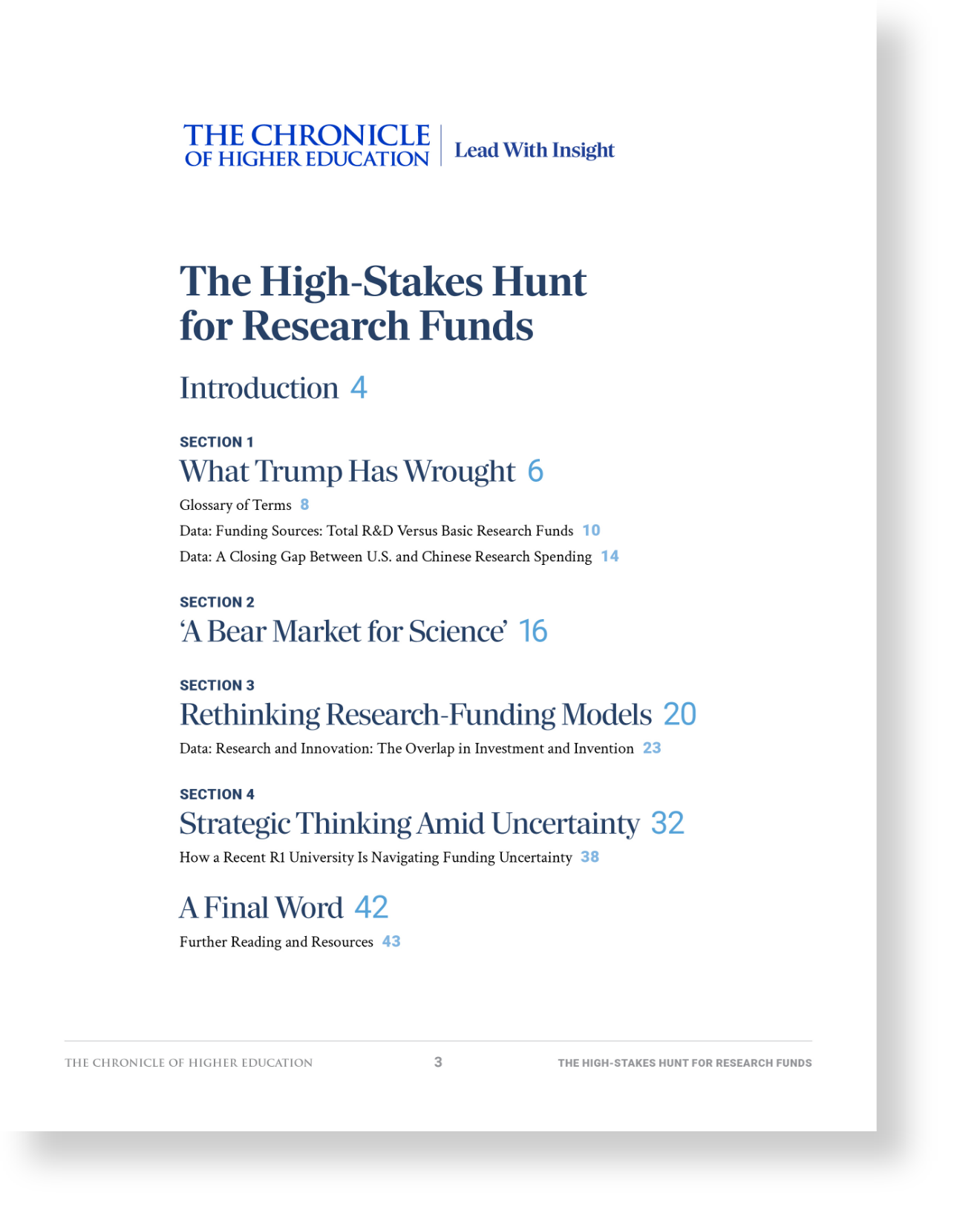 The High-Stakes Hunt for Research Funds - Table of Contents