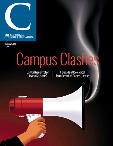 January 5, 2024 Issue: Campus Clashes - Image of a smoking megaphone