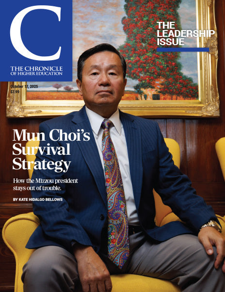 Chronicle October 17, 2025 Issue Mun Choi's Survival Strategy - Cover photo of Mun Choi sitting in a yellow chair.