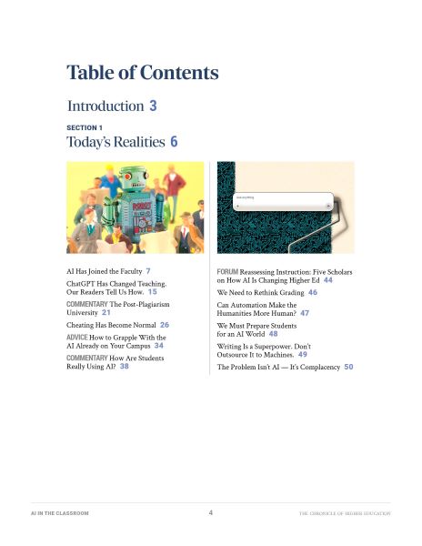 AI in the Classroom Table of Contents