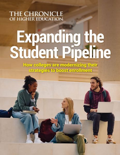 Expanding the Student Pipeline: How Colleges are modernizing their strategies to boost enrollment - Cover image of three students 