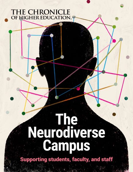 The Neurodiverse Campus: Supporting Students, Faculty, and Staff - artistic drawing of a figure with dots and lines surrounding the head