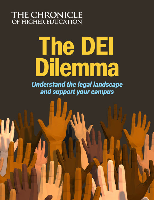 The DEI Dilemma: Understand the legal landscape and support your campus - illustration of many multicolored hands raising
