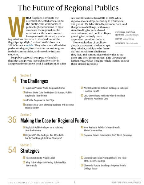 The Future of Regional Publics Table of Contents