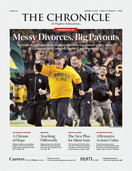 Cover Image of Chronicle Issue, December 14, 2018, Messy Divorces, Big Payouts