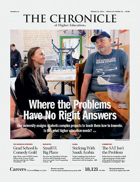 Cover Image of Chronicle Issue, Feb. 15, 2019, Where the Problems Have No Right Answers