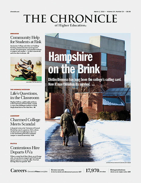 Cover Image of Chronicle Issue, March 1, 2019, Hampshire on the Brink