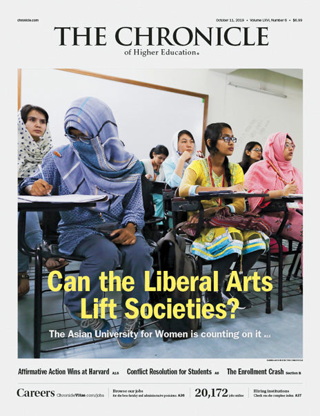 Cover Image of Chronicle Issue, October 11, 2019, Can the Liberal Arts Lift Societies 