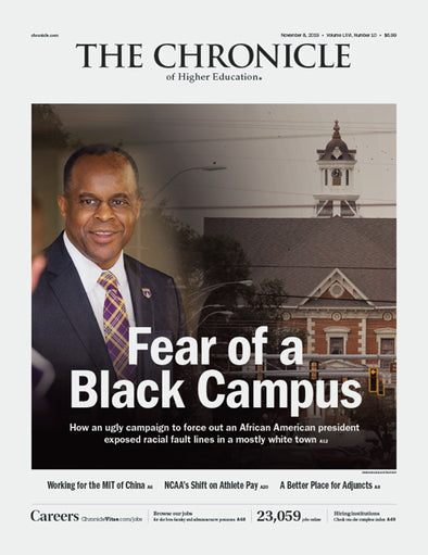Cover Image of Chronicle Issue, November 8, 2019, Fear of a Black Campus
