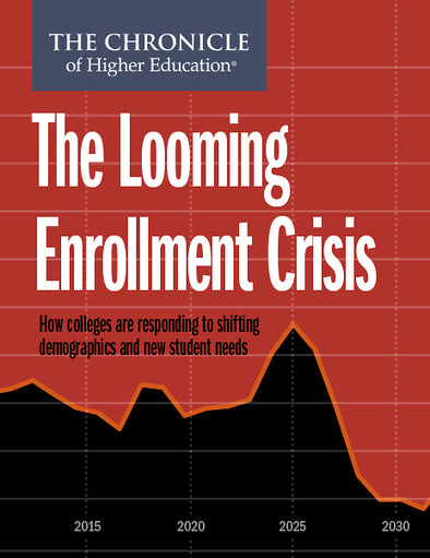 The Looming Enrollment Crisis - Cover image of a graph.