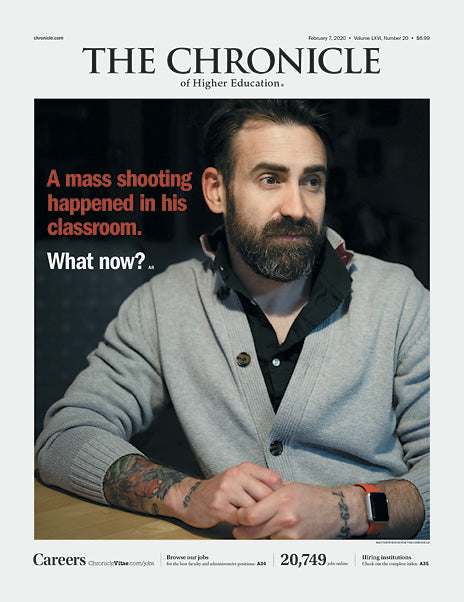 Cover Image of Chronicle Issue, February 7, 2020, A Mass shooting happened in his classroom. What now?