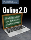Online 2.0 - Cover image of a laptop screen that reads " How to lead a large scale transformation of virtual learning ".