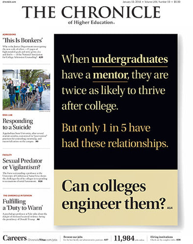 Cover Image of Chronicle Issue, Jan. 19, 2018, Can colleges engineer them?