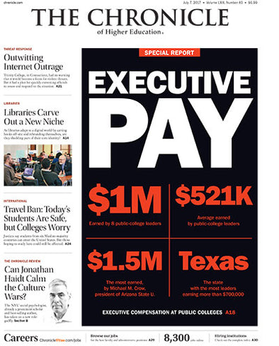 Cover Image of Chronicle Issue, July 7, 2017, Executive Pay