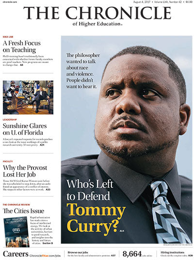 Cover Image of Chronicle Issue, August 4, 2017, Who's Left to Defend Tommy Curry?