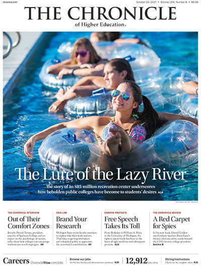 Cover Image of Chronicle Issue, October 20, 2017, The Lure of the Lazy River