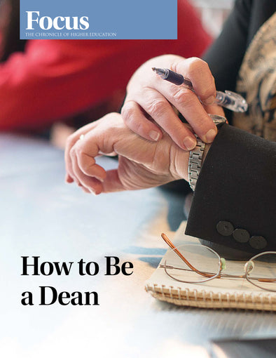 How to Be a Dean - Cover image of someone looking at their watch.