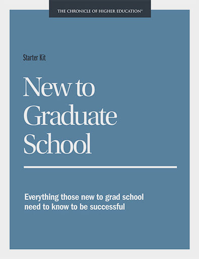New to Graduate School - Everything those new to grad school need to know to be successful. Cover image of title in front of a blue background.