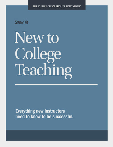 New to College Teaching - Cover image of title in front of a blue background.