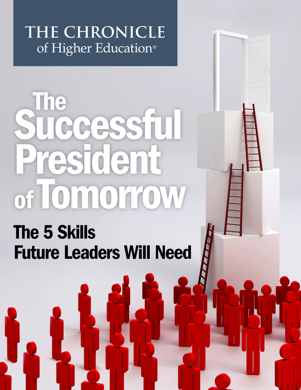 The Successful President of Tomorrow. The 5 Skills Future Leaders Will Need - Cover image of multiple figures going up a ladder.