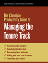 The Chronicle Productivity Guide to Managing the Tenure Track - Cover image of the title in front of a orange backdrop.