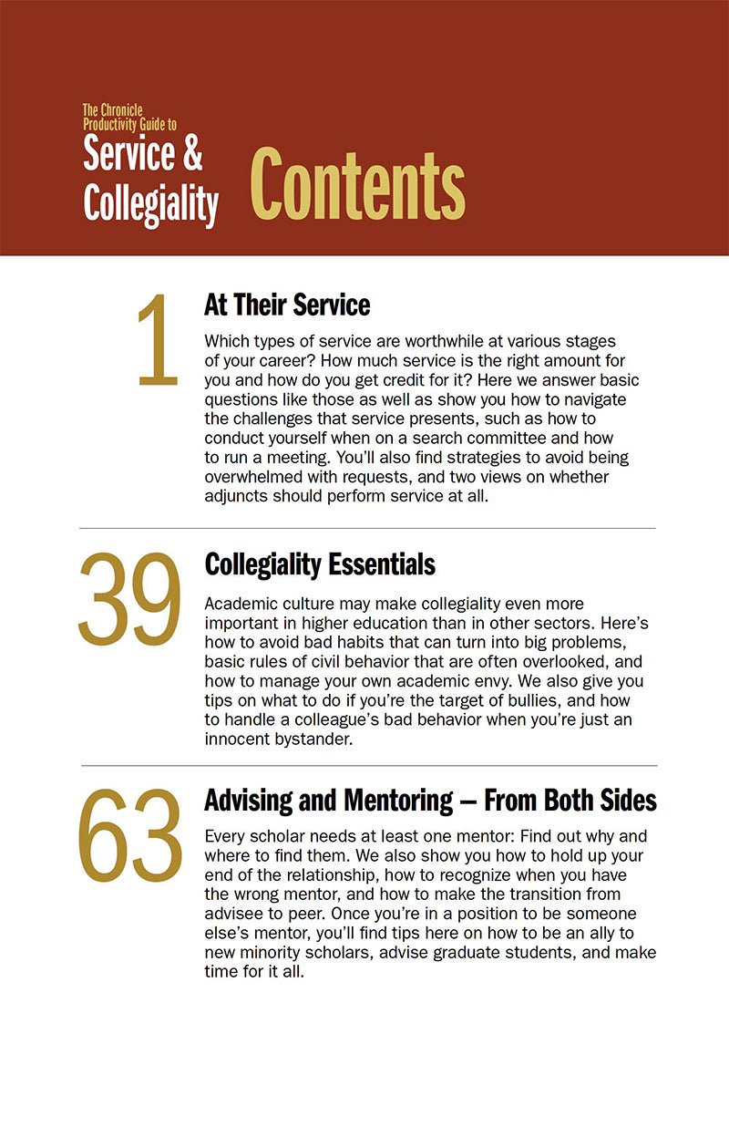 The Chronicle Productivity Guide to Service & Collegiality