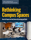 Rethinking Campus Spaces: How to Prepare for the Future of Learning and Work- Students in a classroom with a projector.