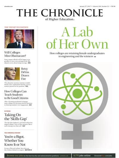Cover Image of Chronicle Issue, January 27, 2017, A Lab of Her Own
